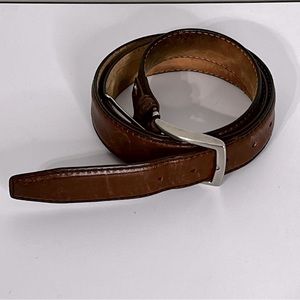 Roger Ximenez Brown Genuine French Calf Leather Belt